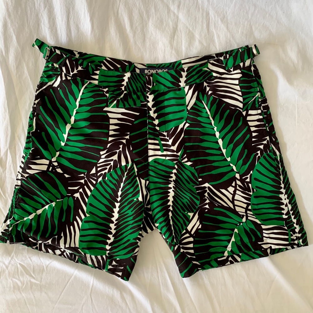 Bonobos Men’s Palm Tree Swim Trunks Size 32
